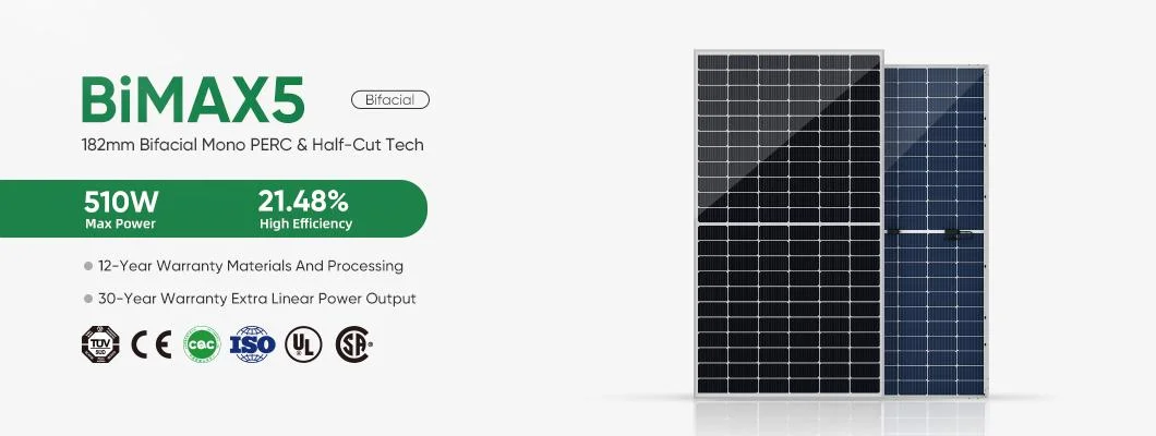 Sunpal Bifacial Double Glass Solar Panels 490 Watt 495 Watt 500 Watt 505 Watt for Commercial Use