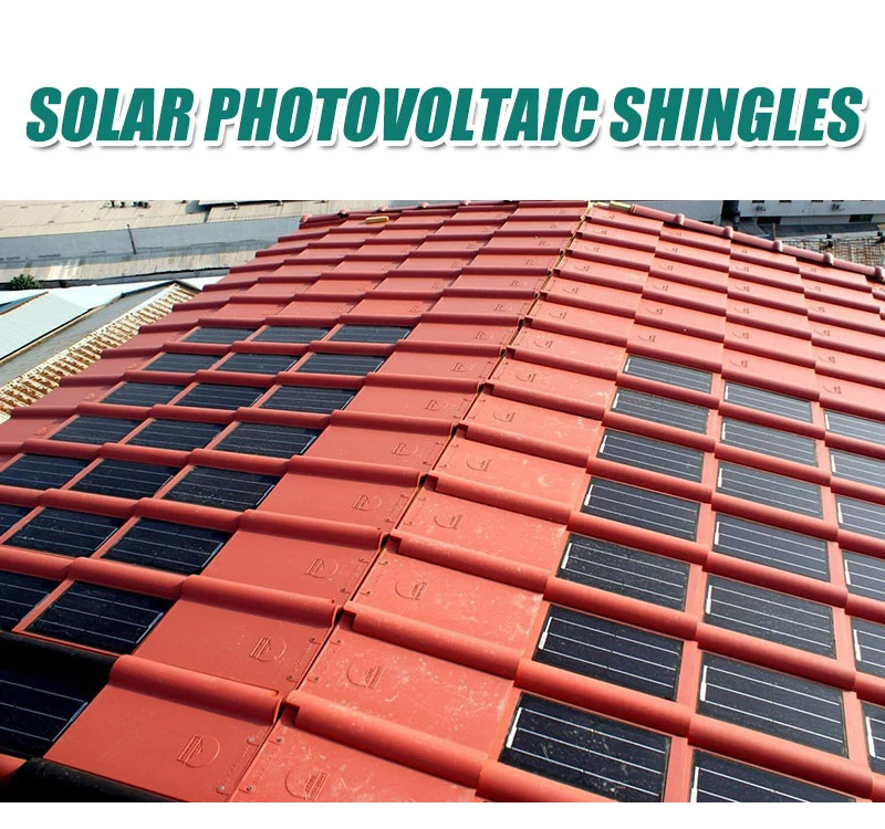 Best Efficient Monocrystal Roof Solar Panel Tile Solar Tile Roof for Home Product Solar Shingle Roof Tiles Photovoltaic