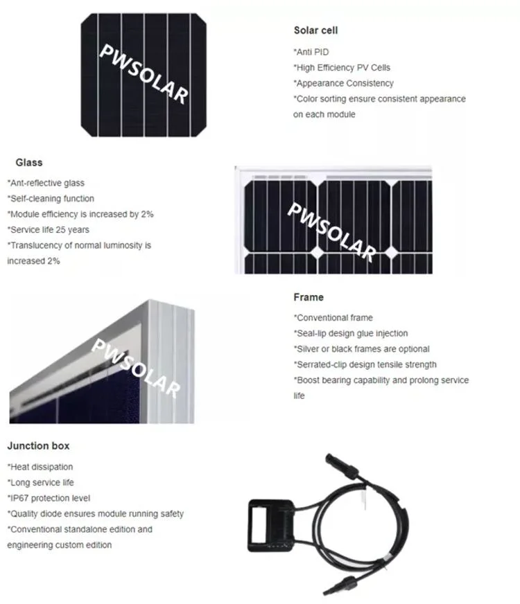 Wholesale China Small Mono-Silicon Solar Panels 50W 60W 80W 90W 100 Watt 180W 18V 36V 190W Solar Panel