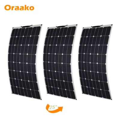 Oraako 100W 200W 300W 500W 태양광 패널, 고와트 유연한 CIGS 태양광 패널, 경량 휴대용 RV용 유연한 태양광 패널